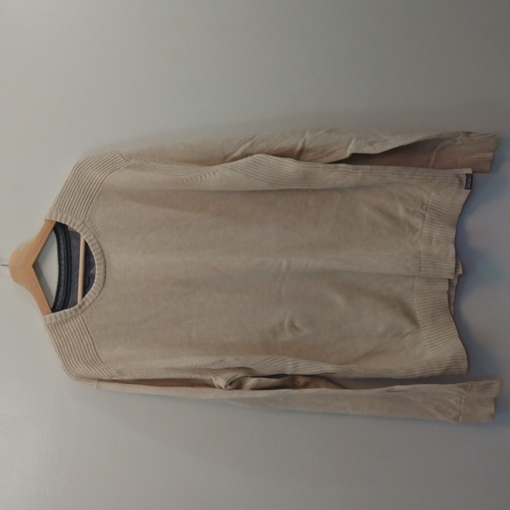 Eddie Bauer TXL Beige/Cream Cotton Crewneck Sweater - Picture 1 of 11